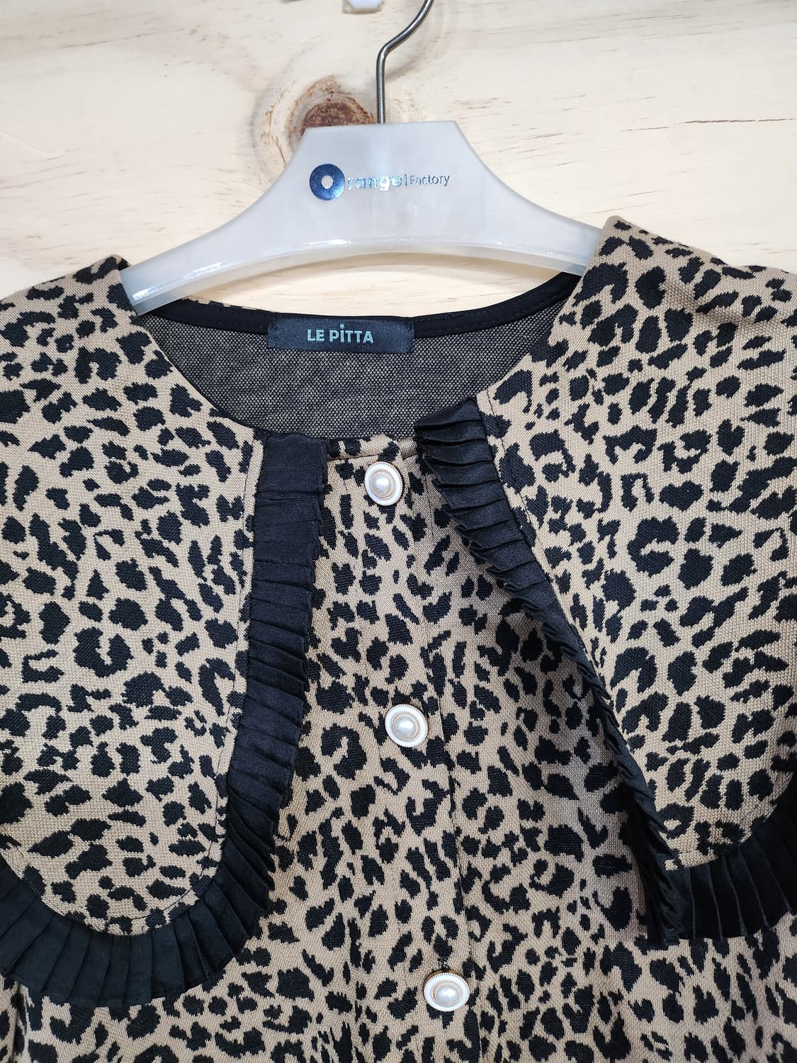 161) 르피타 레오파드 프릴 블라우스 상품이미지2