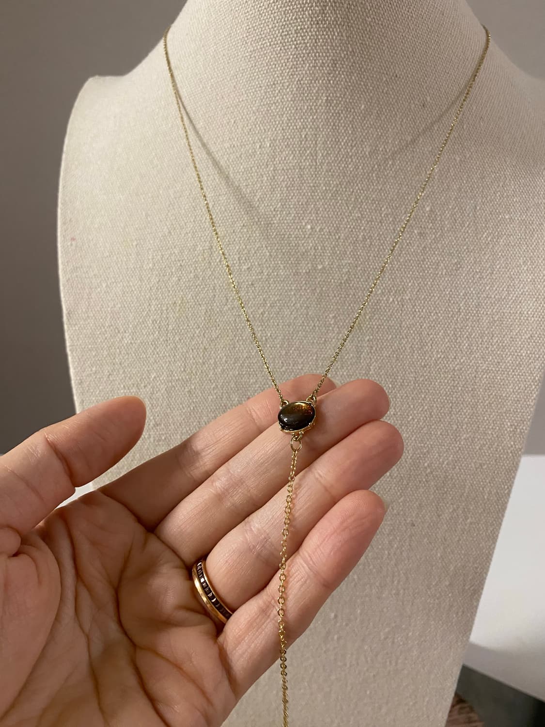 골드 y드롭 태슬 목걸이 상품이미지5