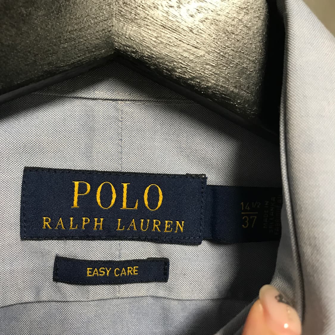 폴로 랄프로렌 솔리드 셔츠 블루 37 상품이미지5