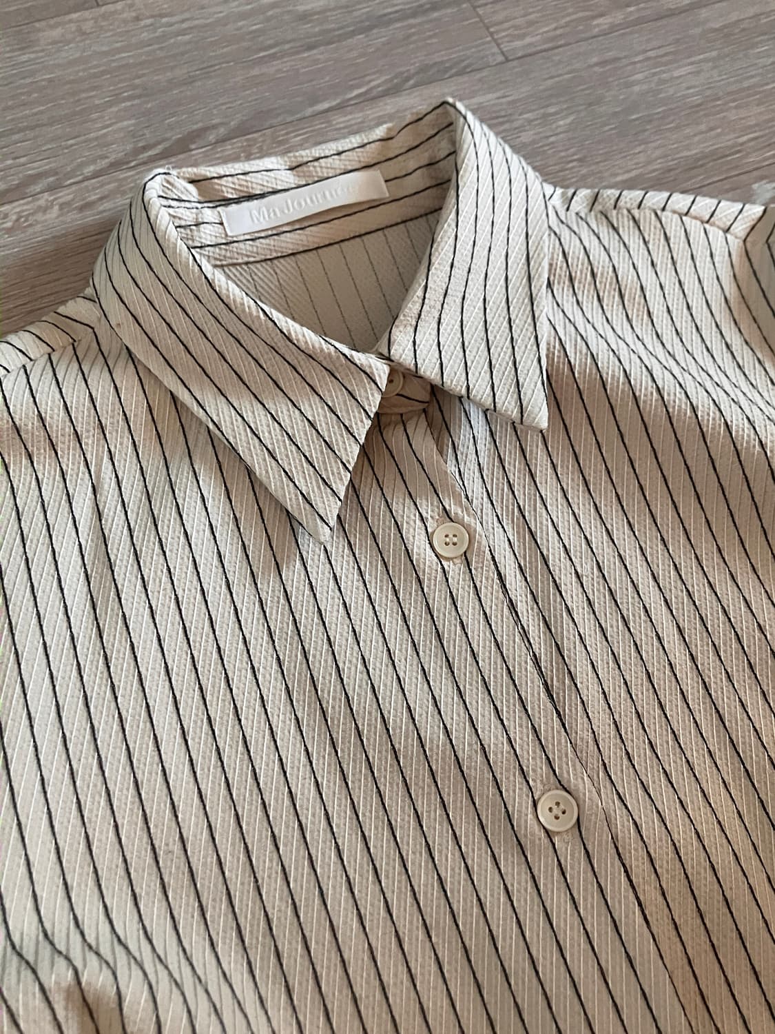 마조네 스트라이프 셔츠 M 상품이미지3