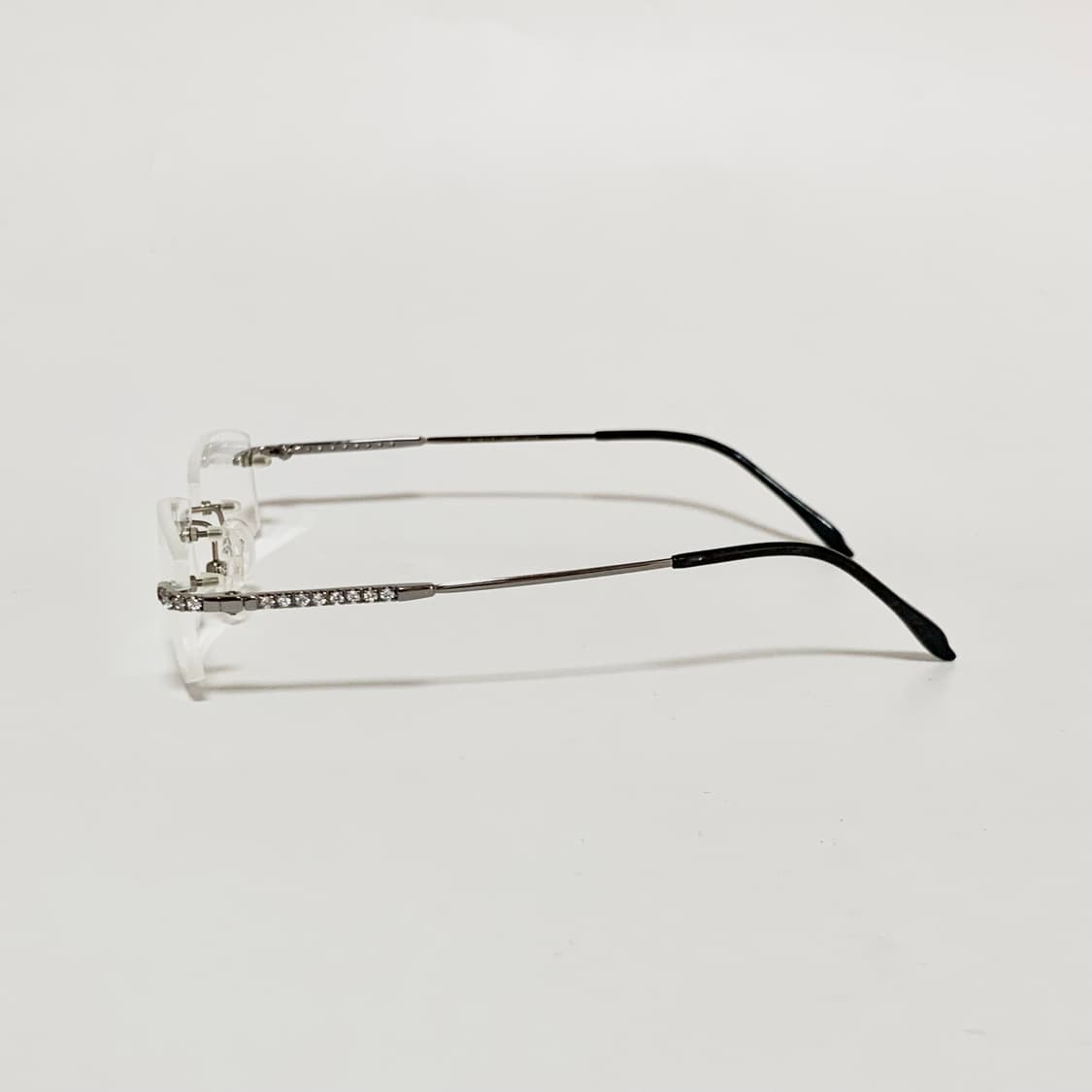 949 데드스탁 빈티지안경 무테 큐빅 포인트 y2k 초경량 픽키 상품이미지4
