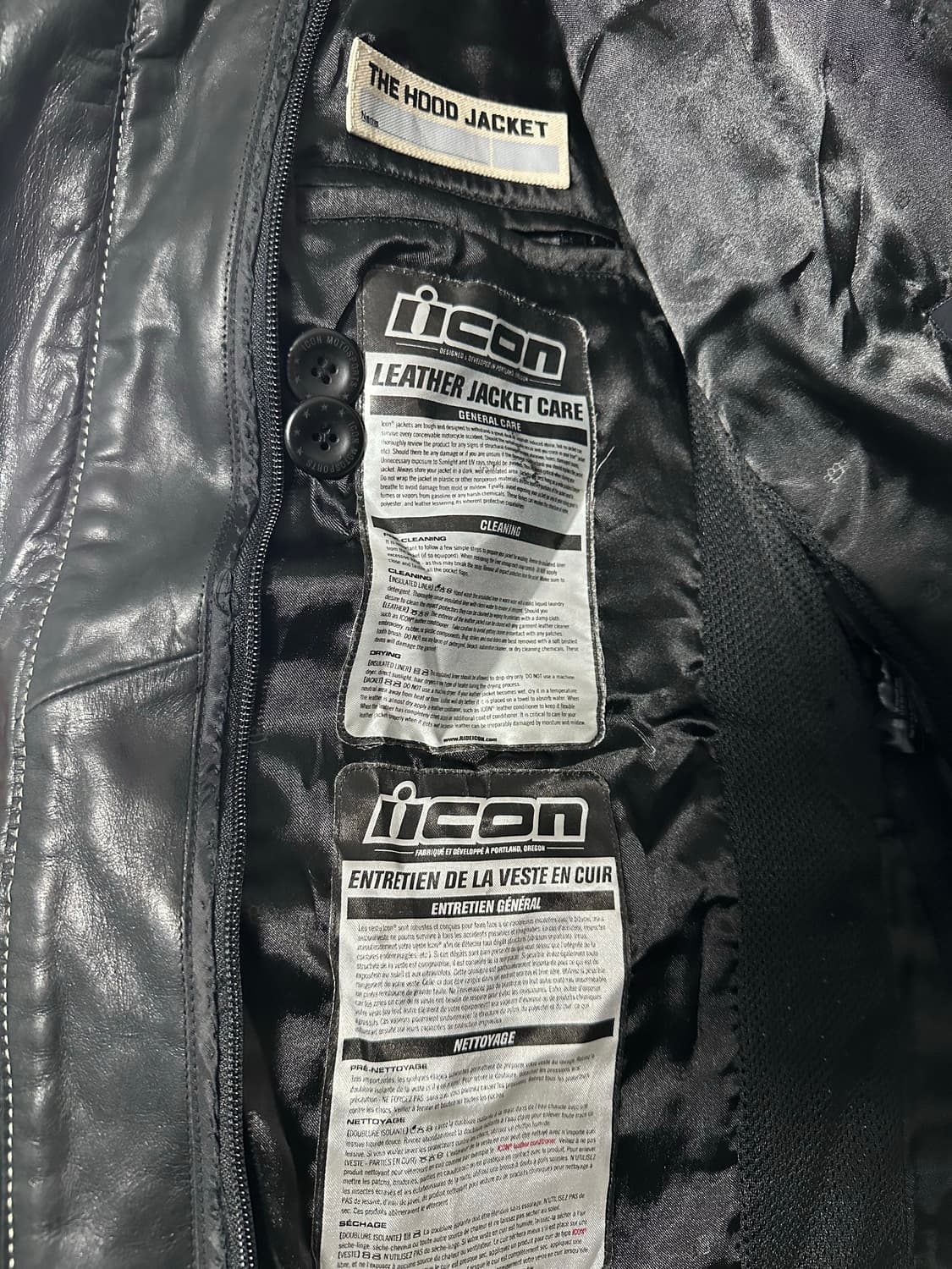 아이콘 ICON 레더 후드 자켓 상품이미지5