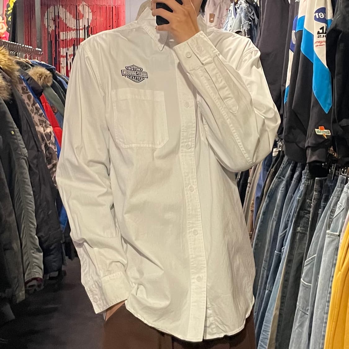 [IM] Harley Davidson 할리 데이비슨 화이트 셔츠 상품이미지4