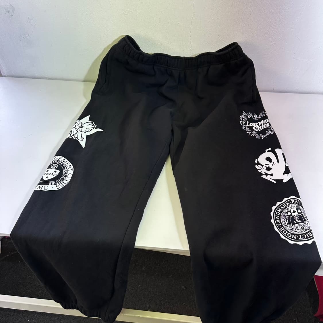 L-XL 엘앰씨 LMC 블랙 루즈오버핏 스웻조거팬츠 상품이미지4