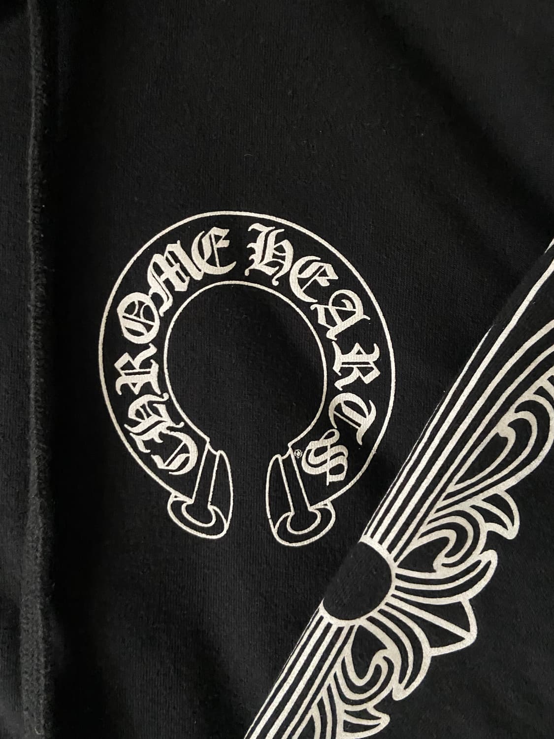 크롬하츠 홀스슈 플로랄 플리스 후드집업 사이즈 s 상품이미지3