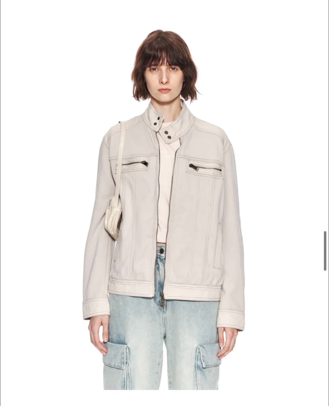 마뗑킴 자켓 Matin Kim DENIM COMBI RACING JUMP 상품이미지4