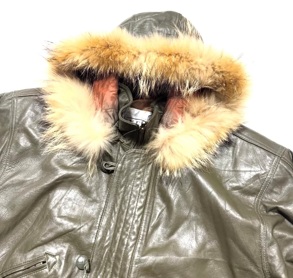 Vernon - 레더 후디드 파카 상품이미지2