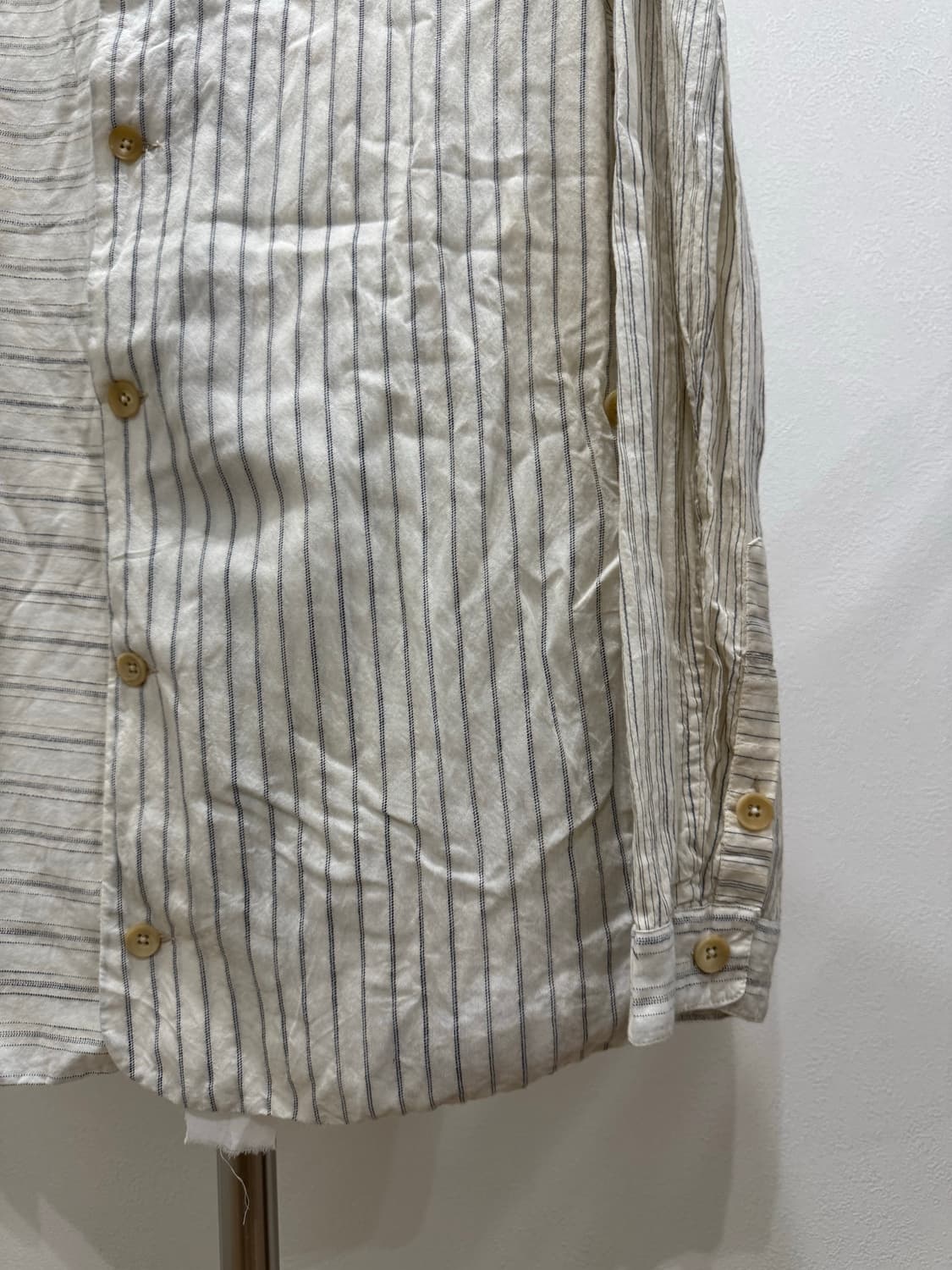 Atelier Suppan 핸드다이드 믹스드 스트라이프 백 어태치드 셔츠 상품이미지6