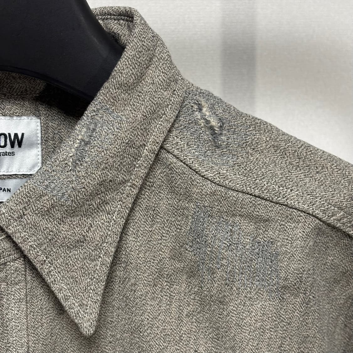 XL) BOWWOW 바우와우 24FW 프리즈너 블랙 샴브레이 셔츠 상품이미지2