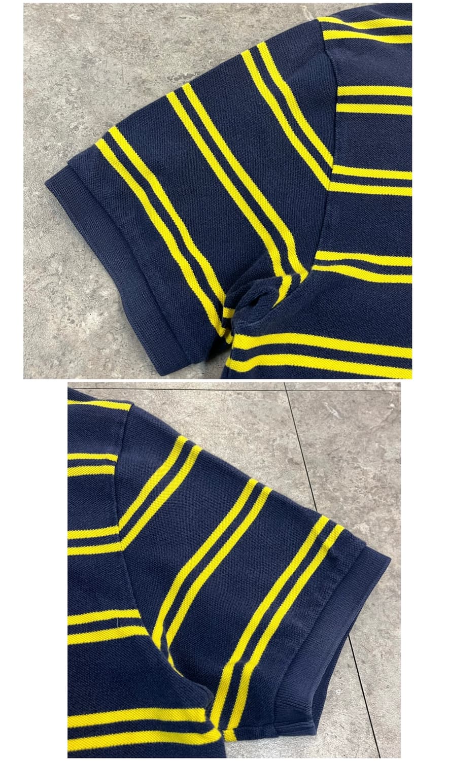 폴로 랄프로렌 스트라이프 반팔 카라티 네이비 L #csz3398  상품이미지9