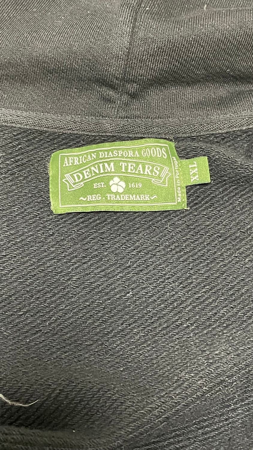 (한국xl정도)데님티어스 후드집업 블랙 xxl 상품이미지4