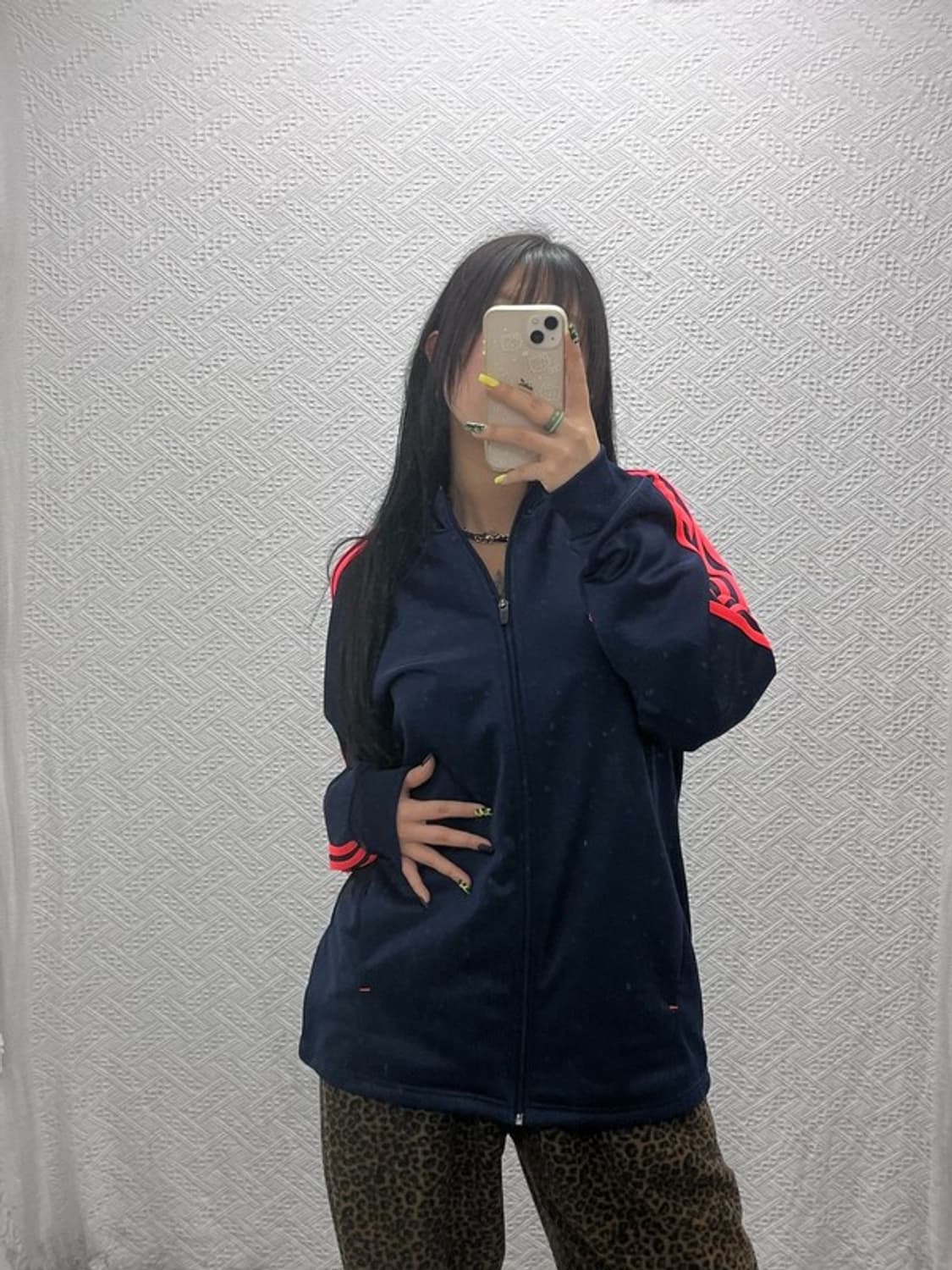 아디다스 Y2K 레트로 오렌지 삼선 져지 집업 자켓 105 C07561 상품이미지1