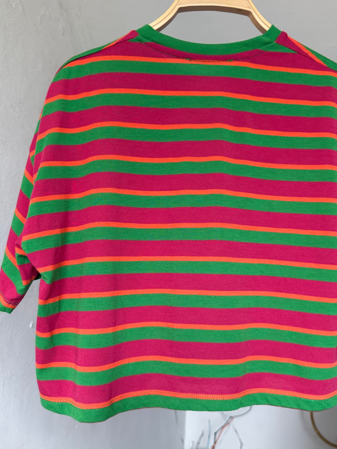 스트라이프 레인보우 크롭탑 상품이미지6