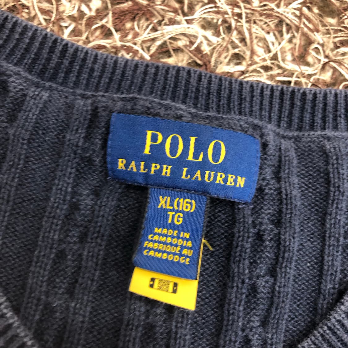 폴로 랄프로렌 걸즈 네이비 코튼 케이블 가디건 상품이미지4