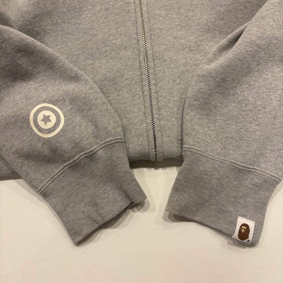 [L] 베이프 1st 샤크 후드 집업 그레이 카모 B580 상품이미지7