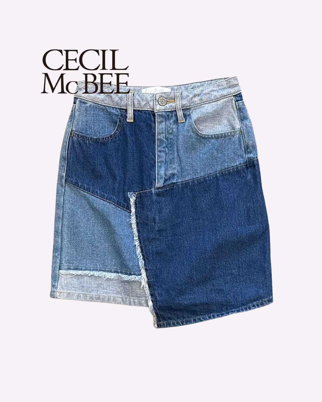 CECIL MCBEE rework denim skirt 상품이미지1
