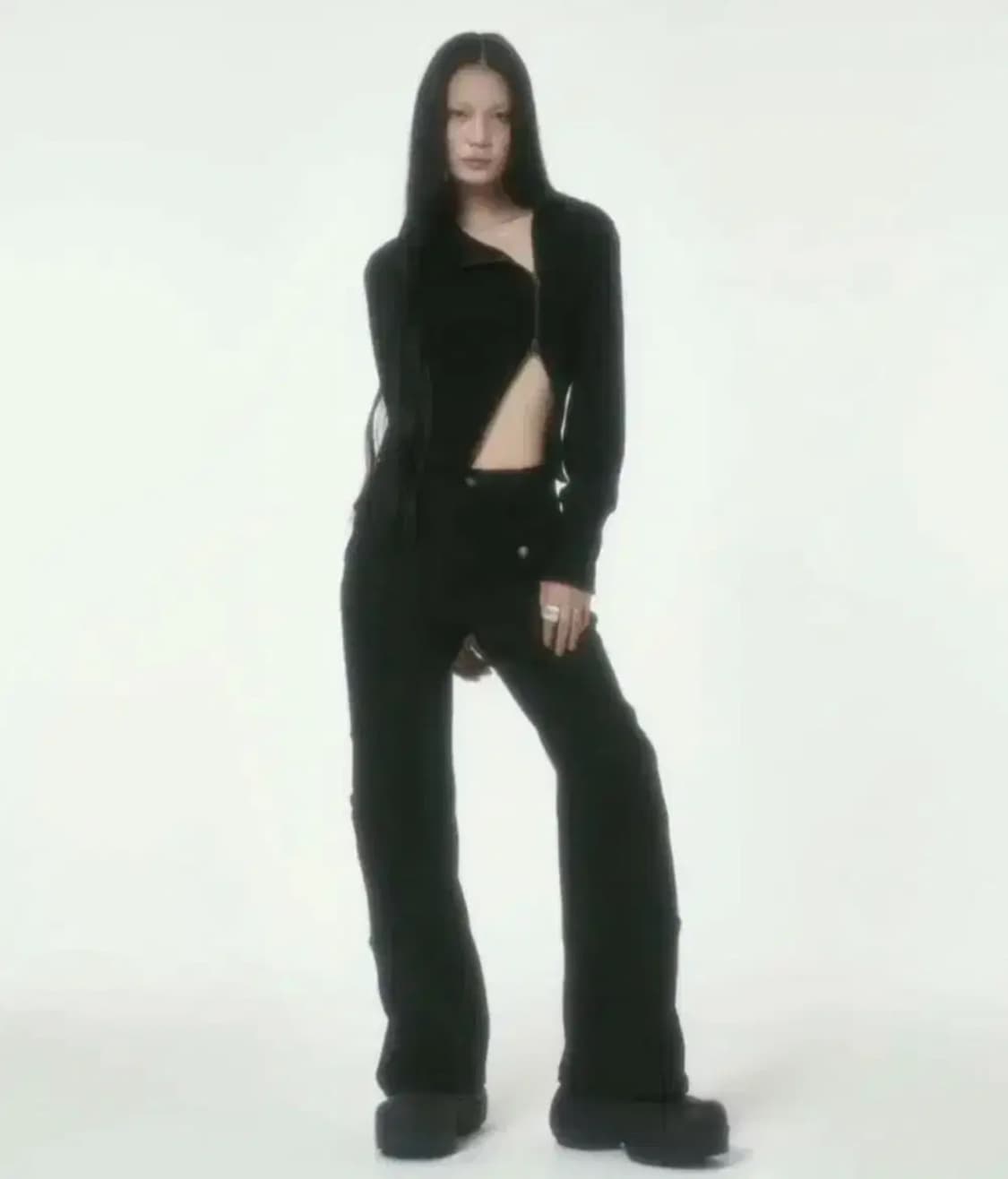 본네 bonnae 스웨이드 팬츠 블랙 1사이즈 상품이미지1