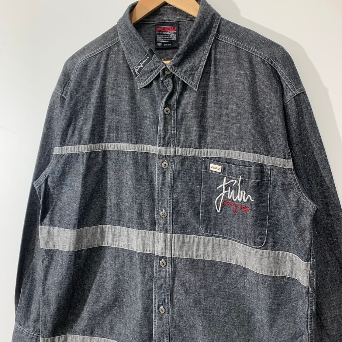 푸부 올드스쿨 데님 셔츠  상품이미지2