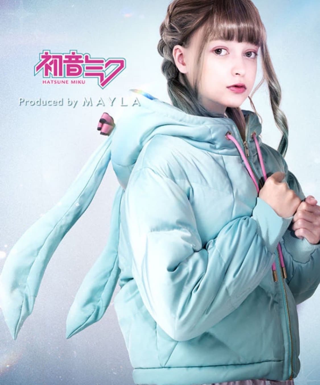 malya 하츠네미쿠 패딩 민트색 상품이미지3