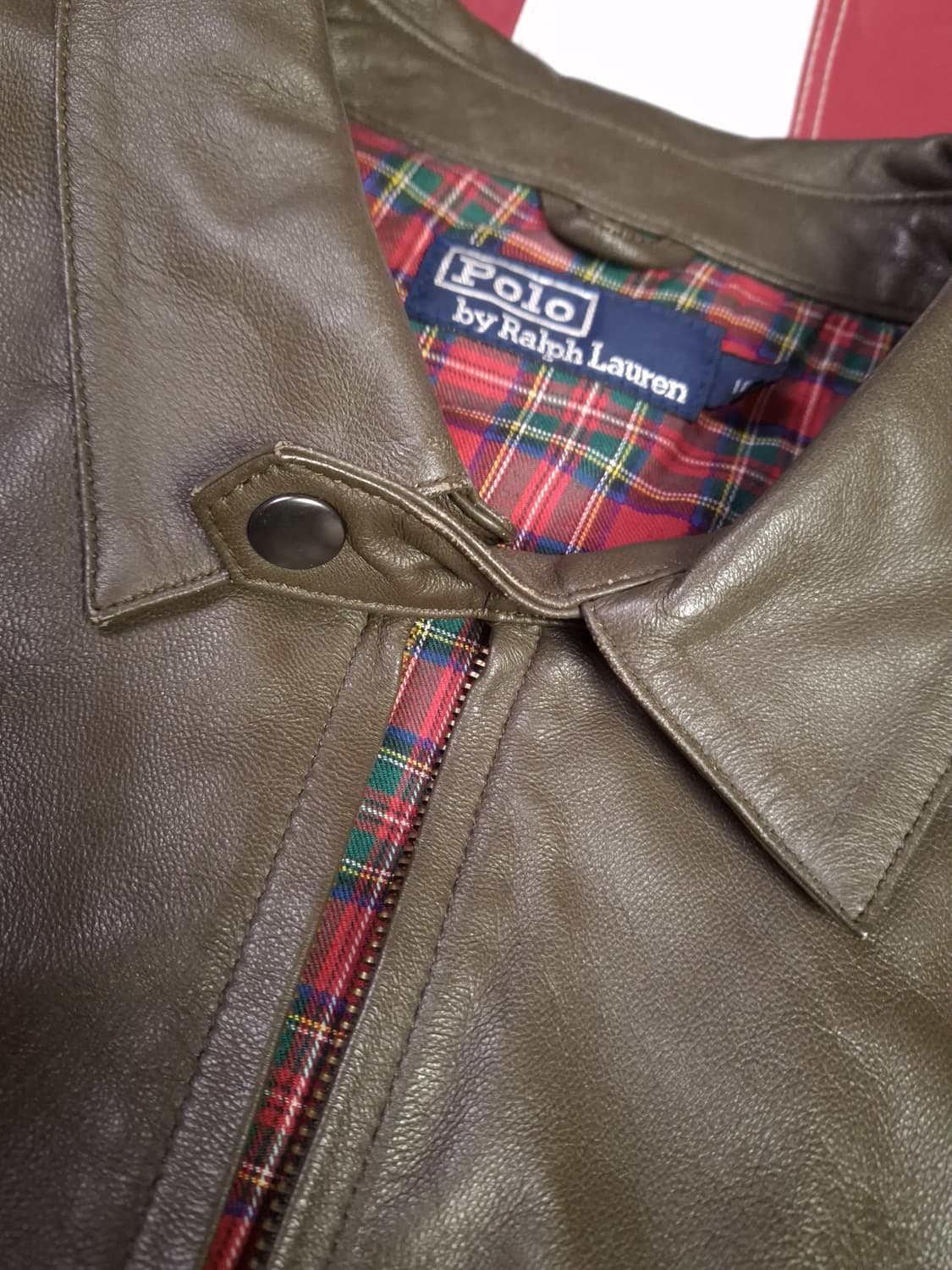 특A 오리지날 90's 랄프로렌폴로 램스킨 레더 자켓 상품이미지3