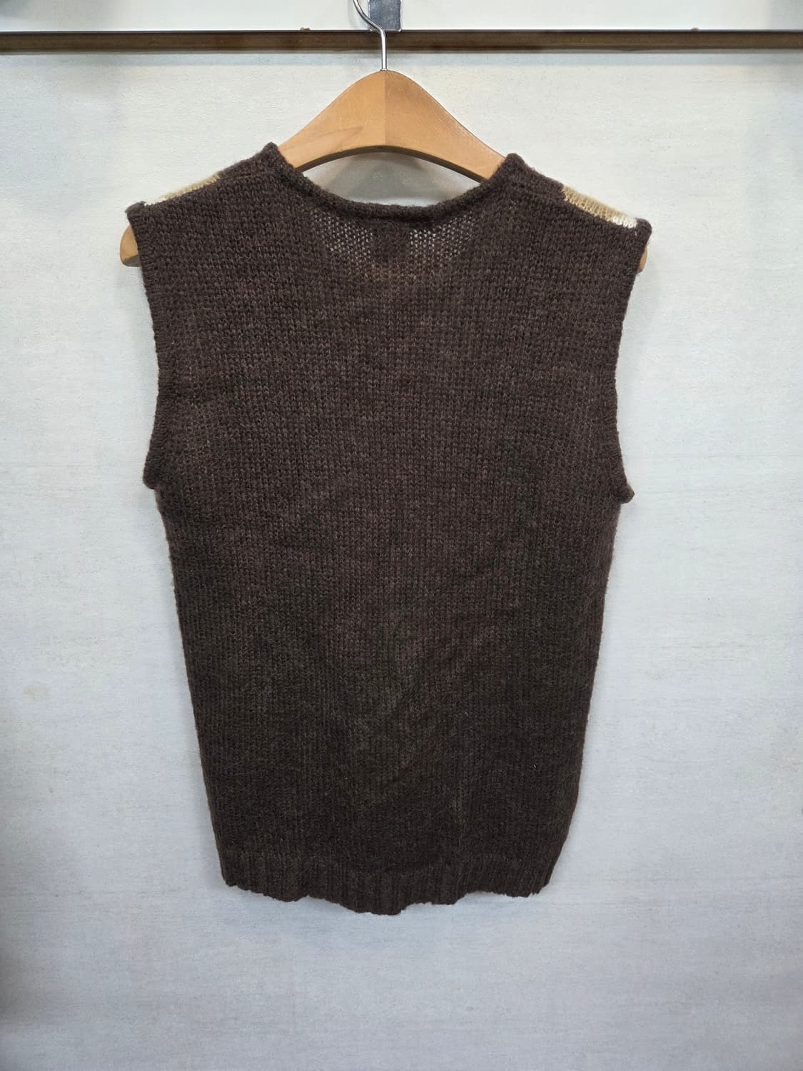 일본빈티지 아가일 패턴 니트조끼 L 상품이미지2