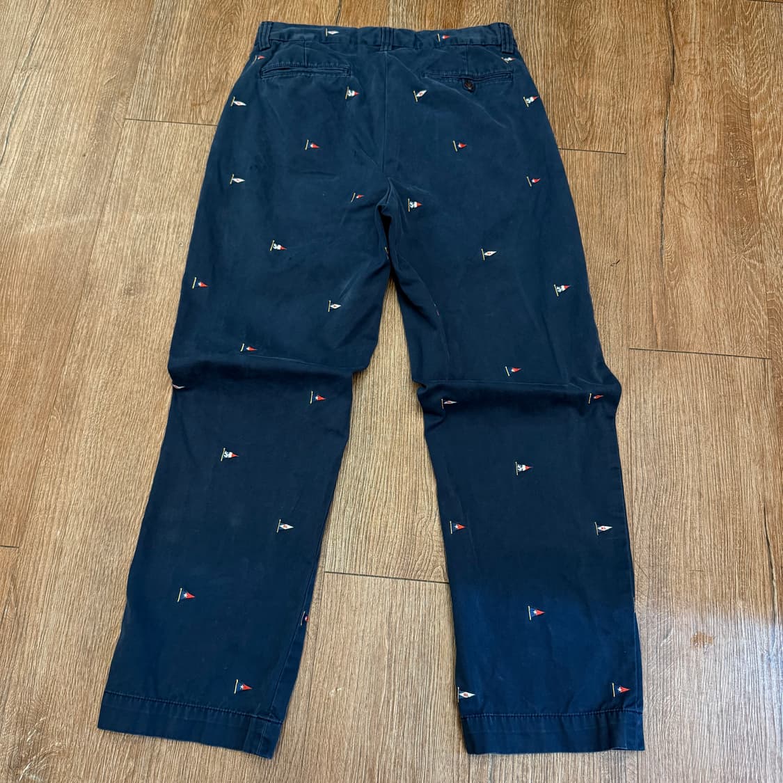 폴로 네이비 깃발 자수 면바지 p2001 상품이미지2