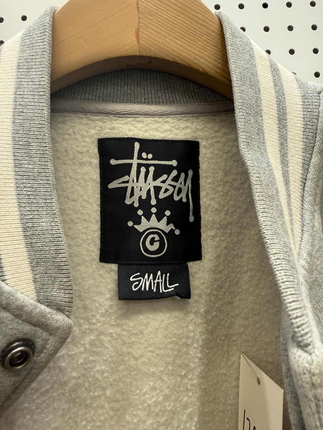 스투시 튀시 바시티 스냅 자켓 그레이 U958 상품이미지5