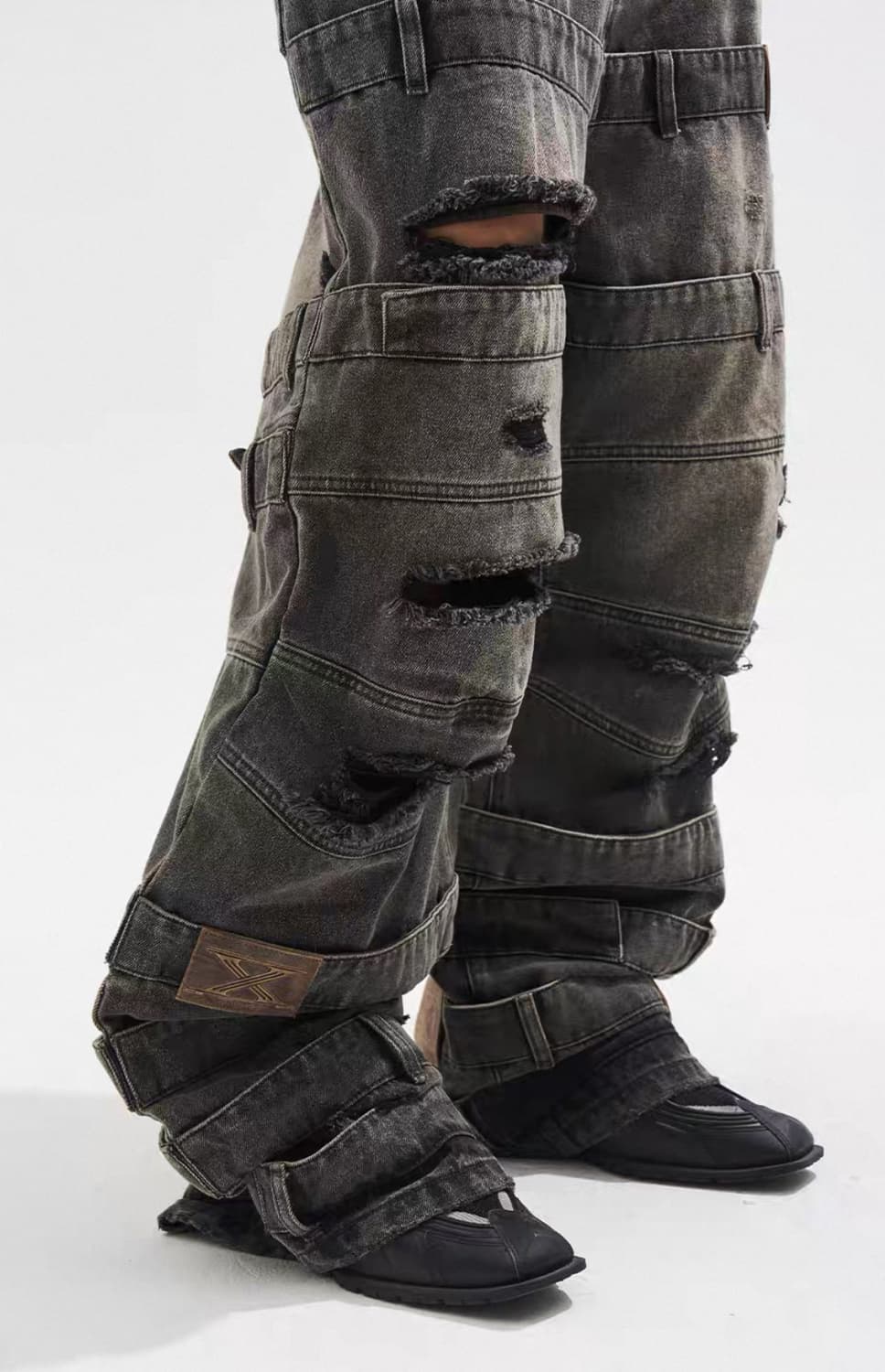 Washed Grey Baggy Jeans 상품이미지6