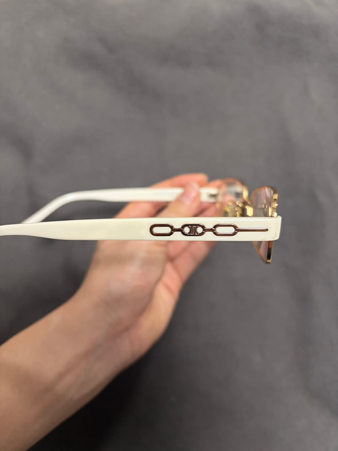 CELINE 셀린느 골드 메탈 슬림 스퀘어 빈티지 안경 상품이미지6