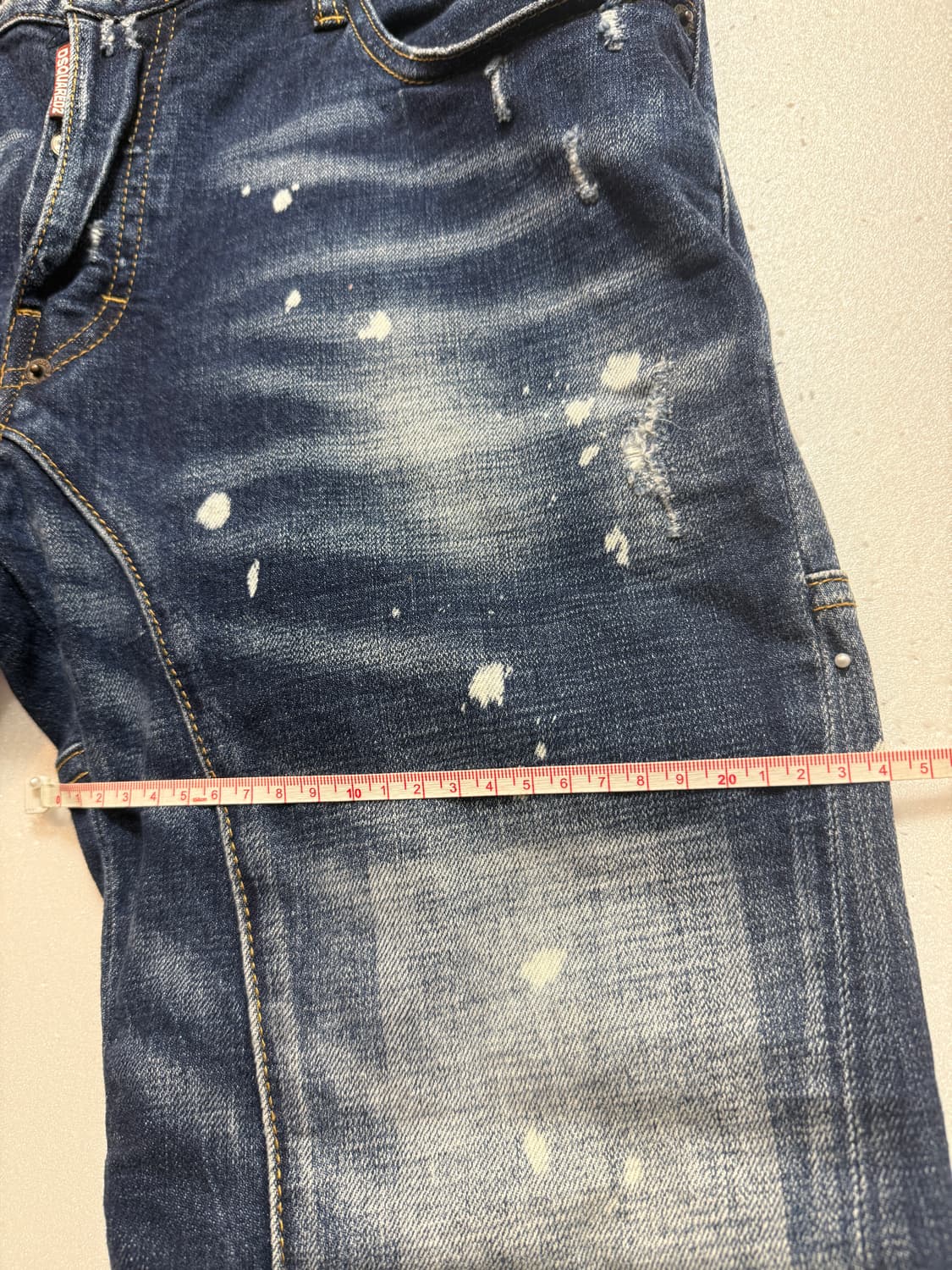 디스퀘어드2 화이트 페인팅 데미지 청바지 48 상품이미지8