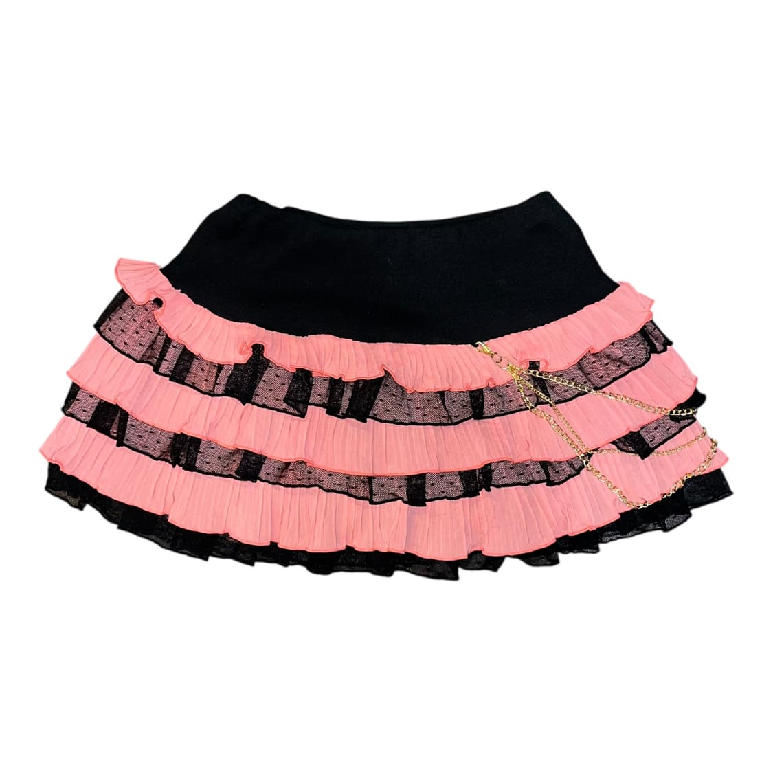 Skinny Lip 스키니립 체인 캉캉 밴딩 스커트 갸루y2k 상품이미지1