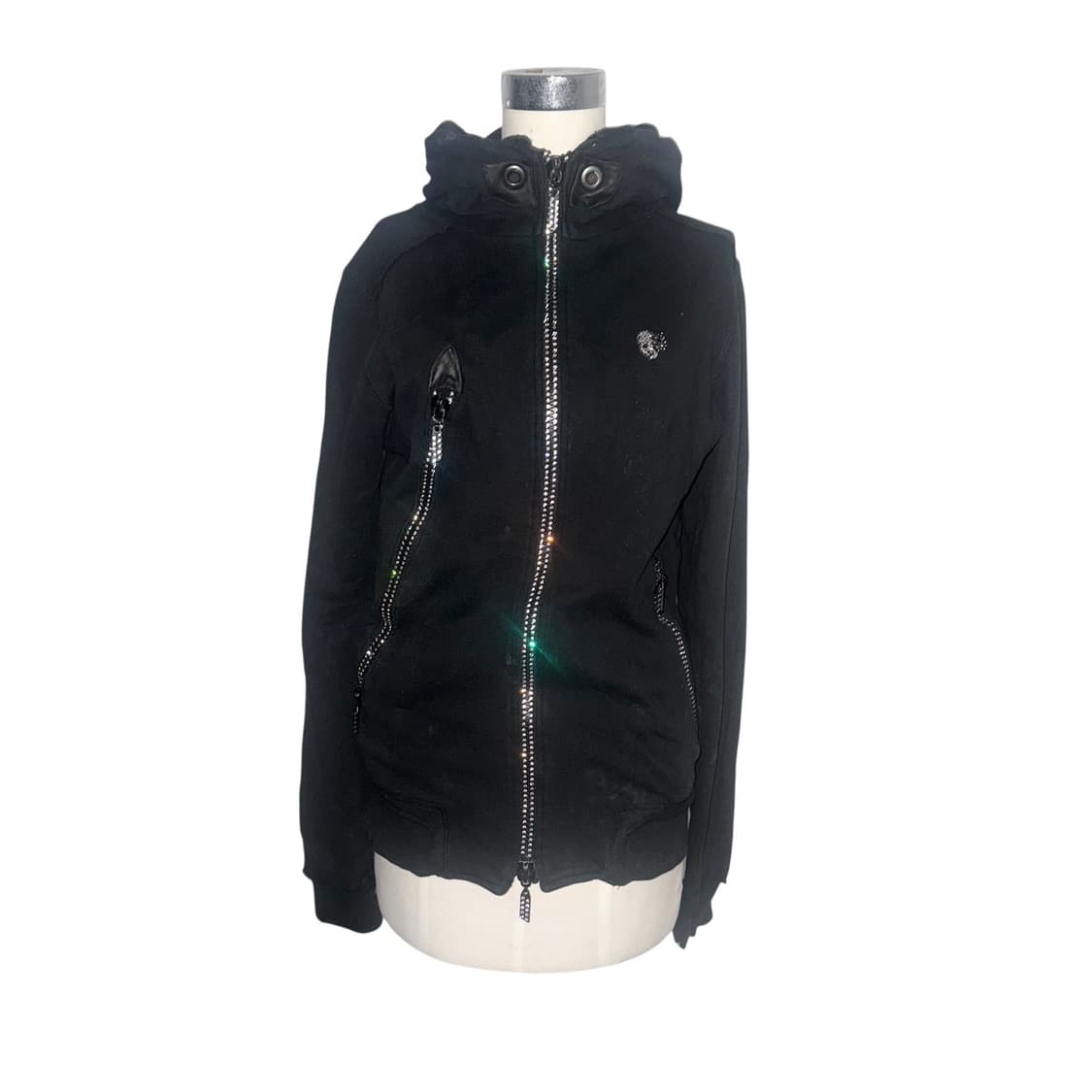 Black Gyaru Hood zip-up 상품이미지3