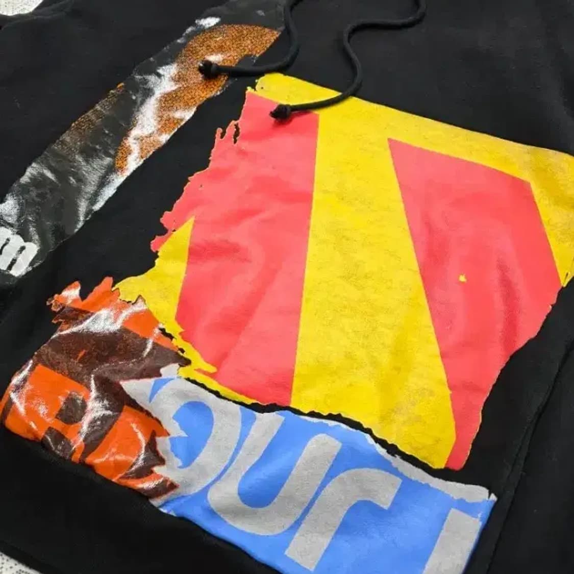 준지 블랙 프린팅 후드티 95 상품이미지6