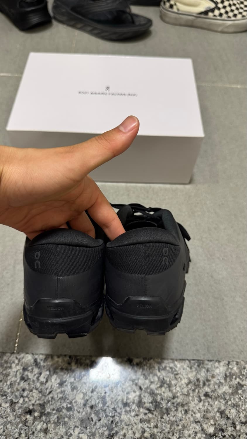 온러닝 x 파프 클라우드벤쳐 피크 올 블랙 265 상품이미지4