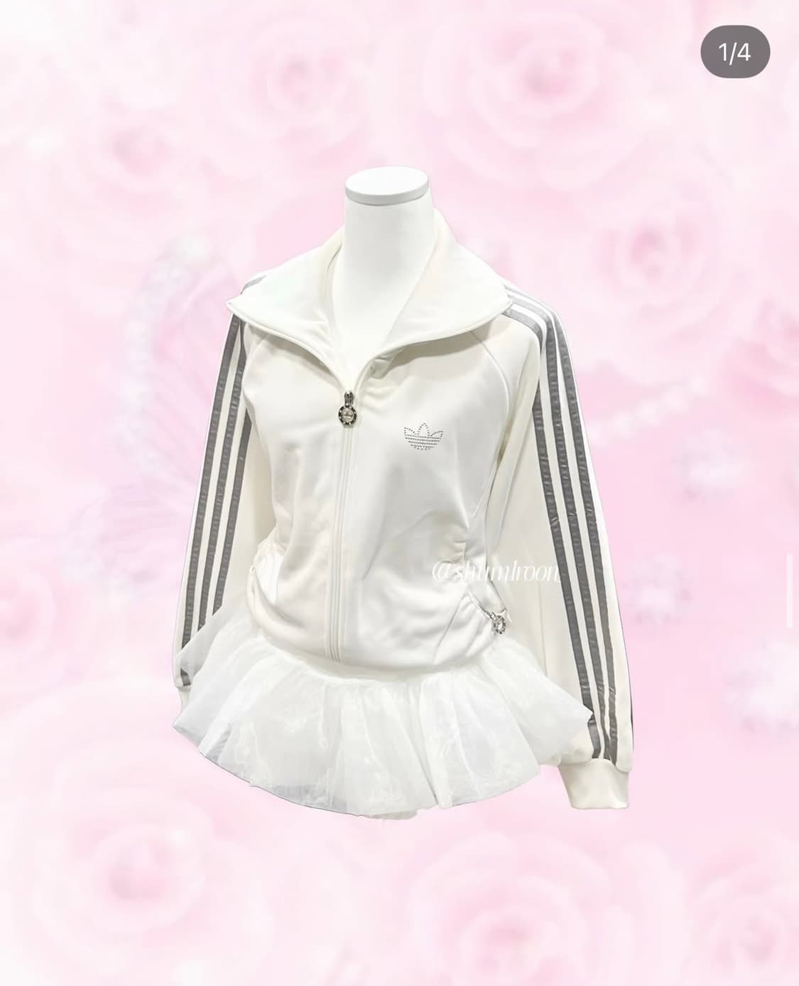 아디다스 갸루 큐빅 져지 화이트 y2k 상품이미지1