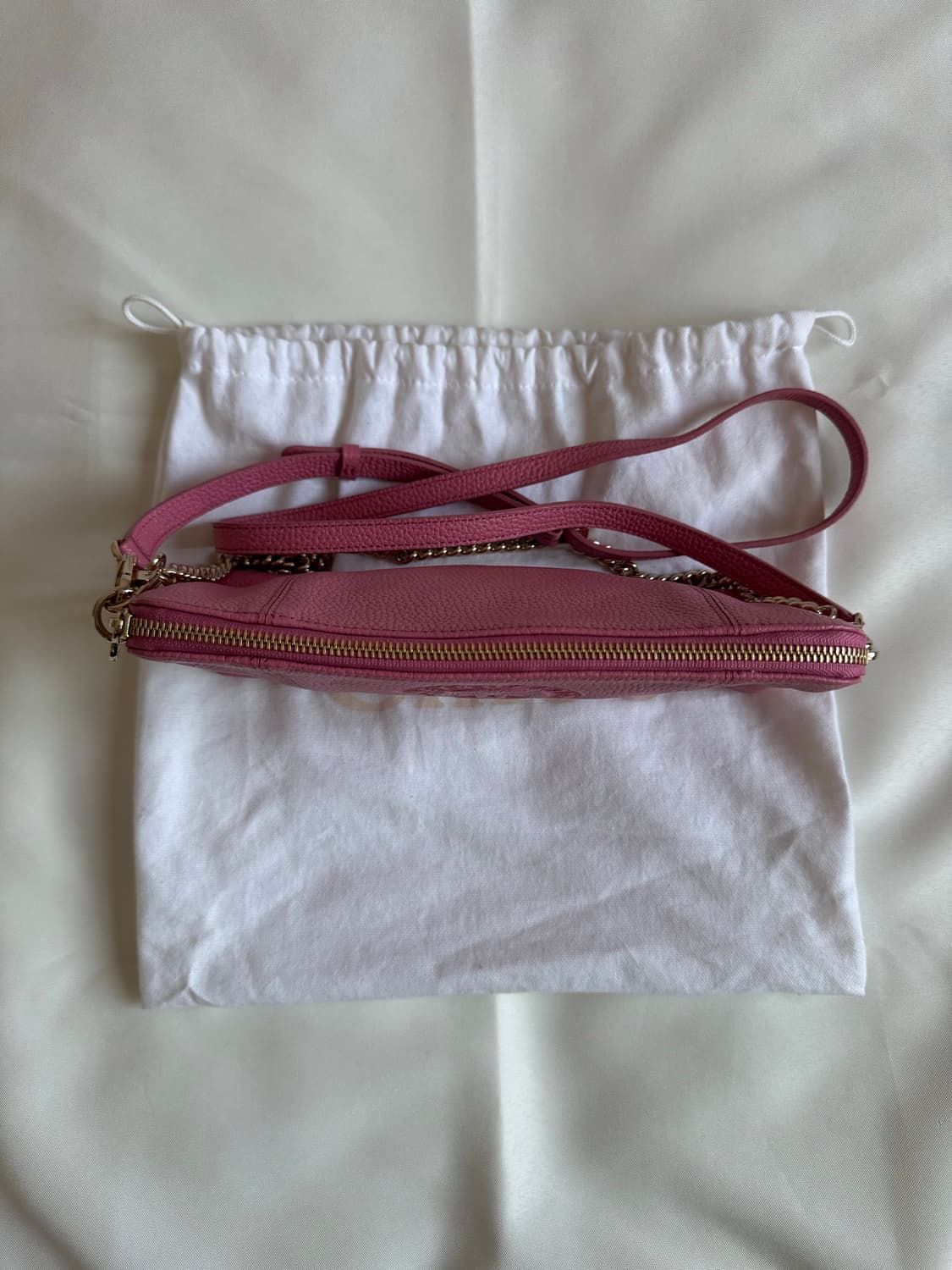 메트로시티 핑크 레더 숄더백 상품이미지2