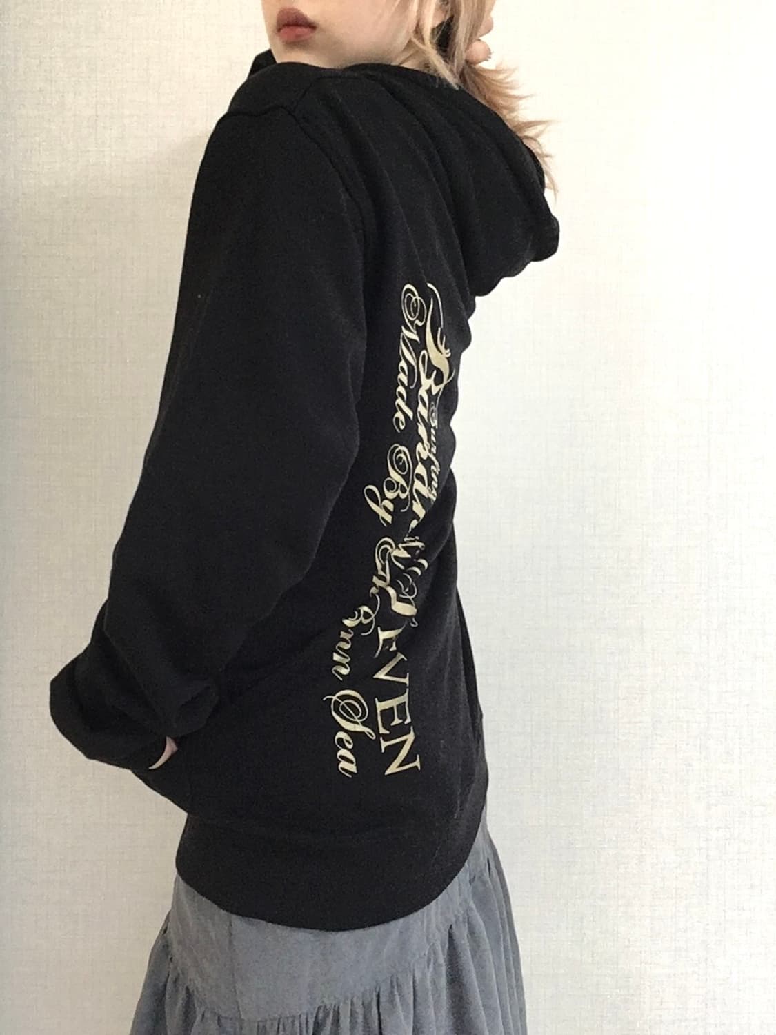 jpn vintage y2k printing hood zipup 상품이미지3
