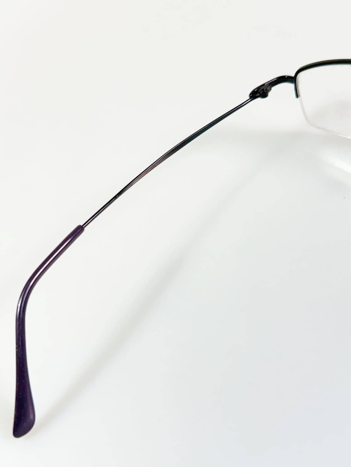 FEELING EYEWEAR 블랙 반무테 스퀘어 메탈 빈티지 안경 상품이미지7