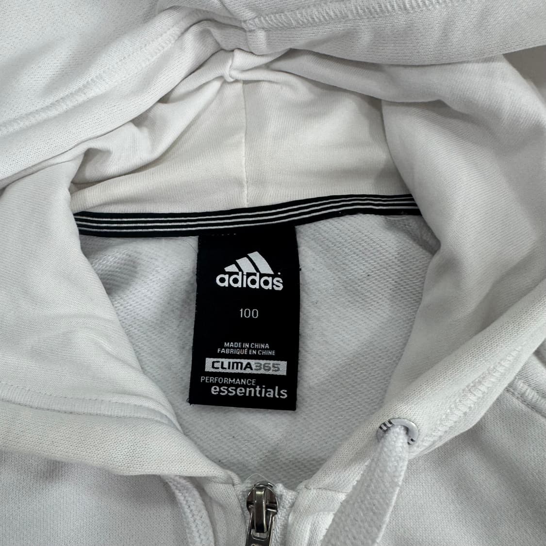 Adidas 아디다스 실버로고 네이비 트랙탑 화이트 후드집업 상품이미지5