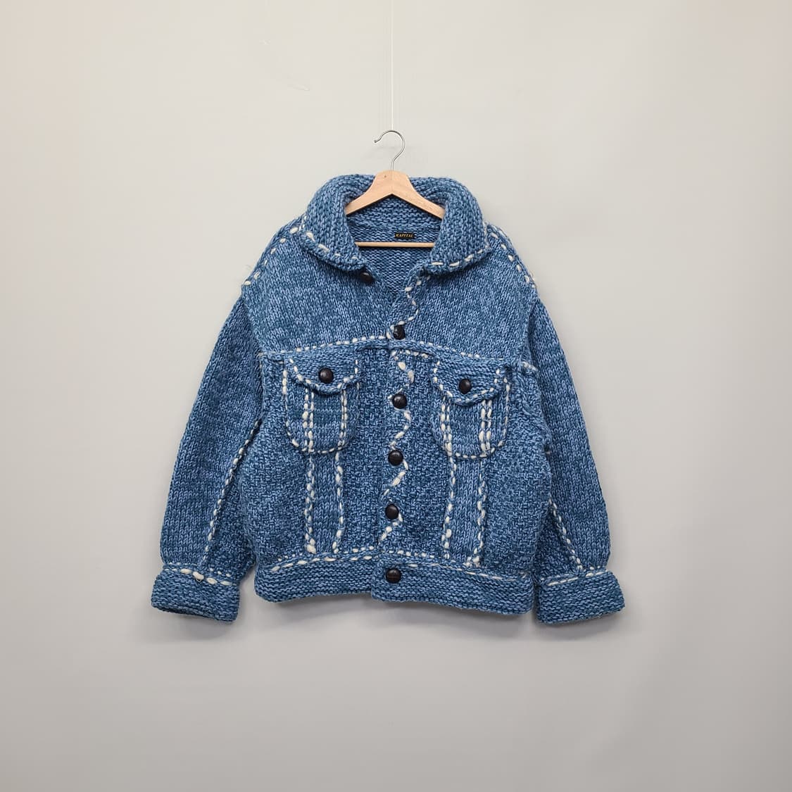 캐피탈 울 핸드 니트 코위찬 G쟌 블루 (EK-1344) 상품이미지2