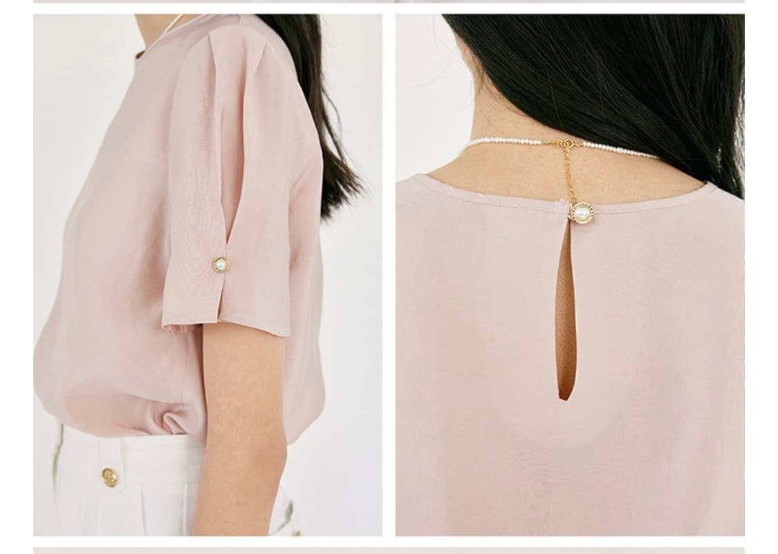 새상품) 언에디트 블라우스 Dahlia Half Jewel Blouse 상품이미지7