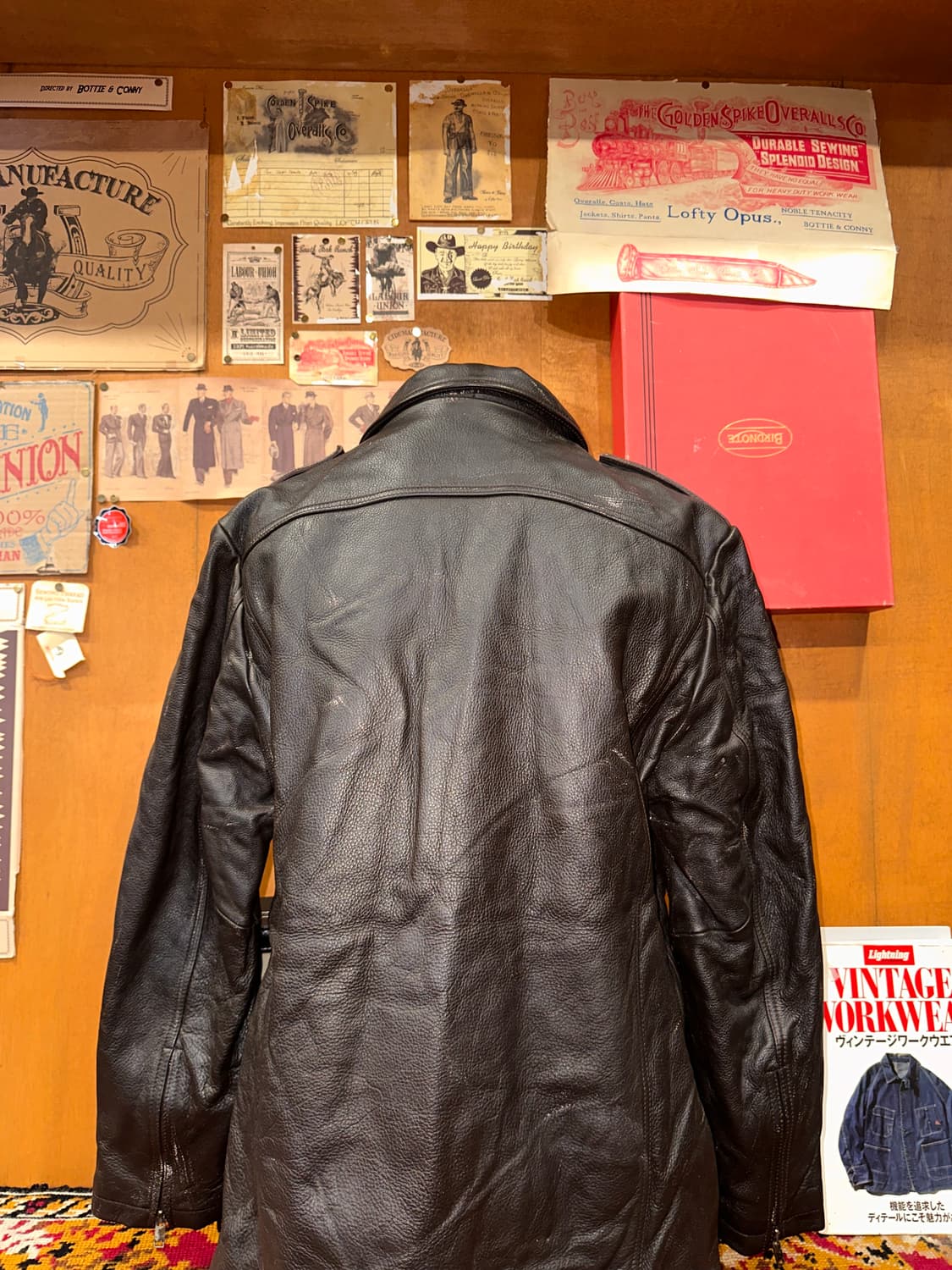 ( L-XL ) 빈티지가죽 워크웨어 아메카지 밀리터리 가죽코트  상품이미지4