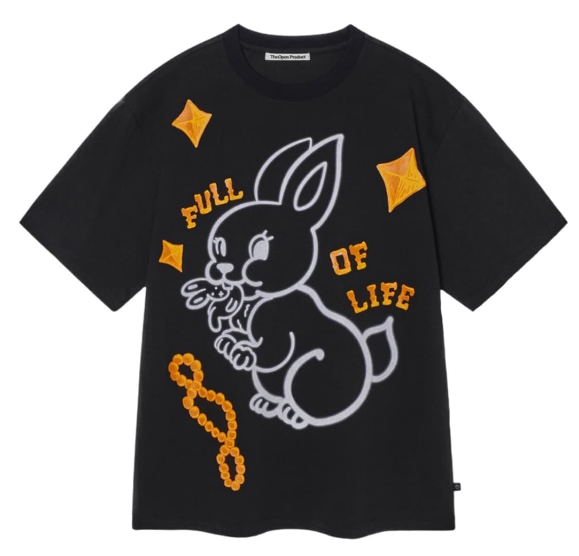 오픈 Yy 블랙 래빗 티셔츠 블랙 상품이미지1