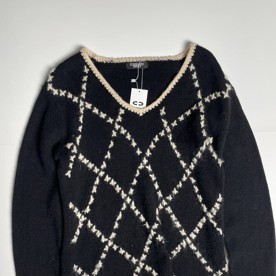 Tornado mart X스티치 울 니트 상품이미지2