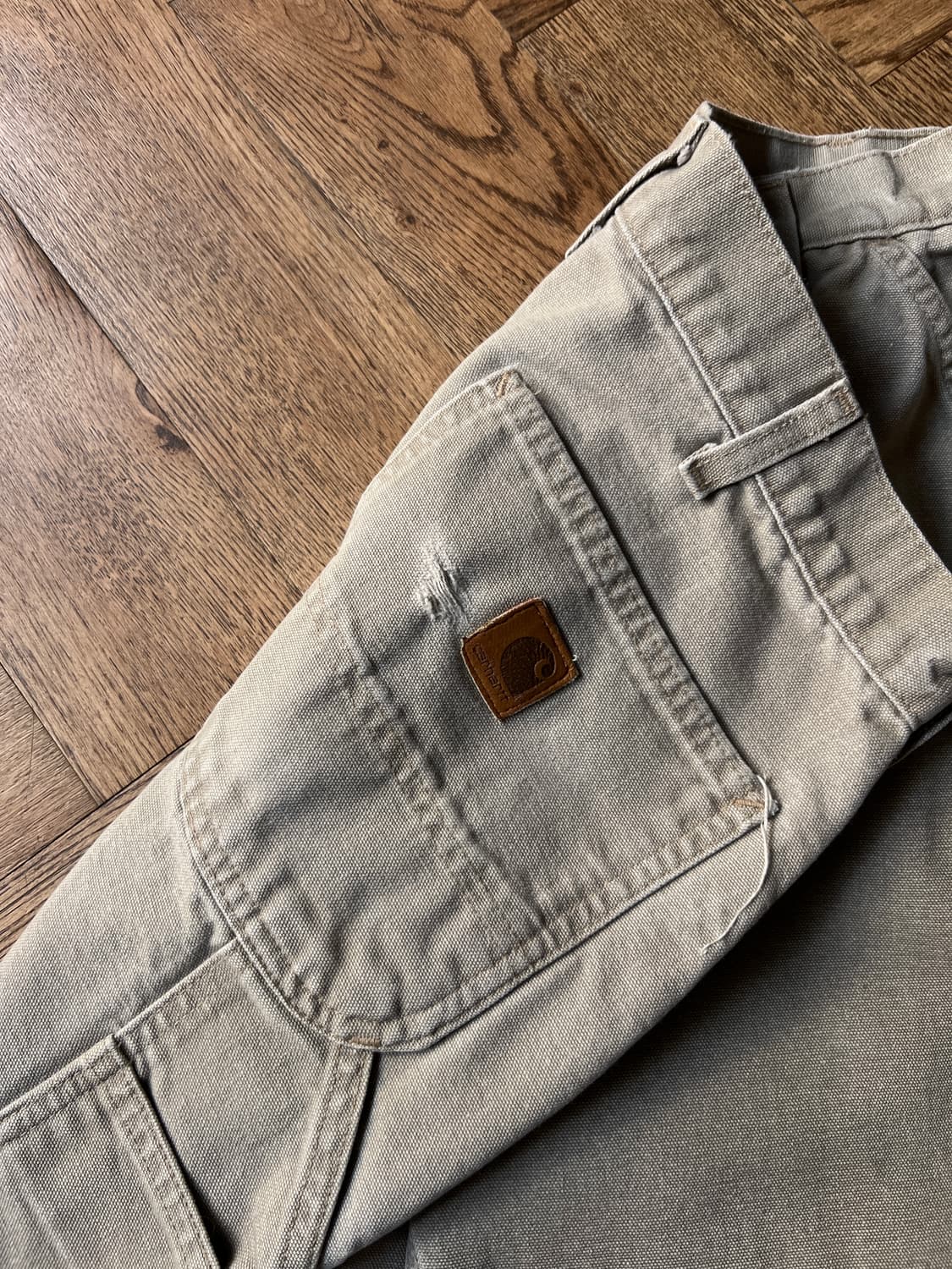 [34]칼하트 USA 덩가리핏 데저트 탄 싱글니 카펜터 워크 팬츠 상품이미지5