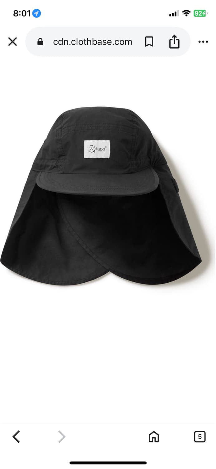 WTAPS 블랙 선쉐이드 캡 상품이미지4