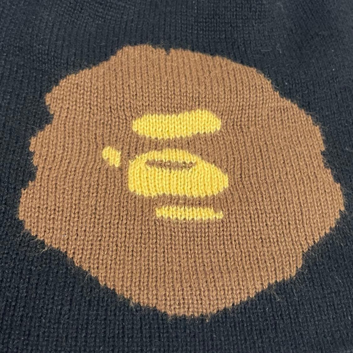 베이프 빅 에이프 헤드 니트 캡 블랙 상품이미지2