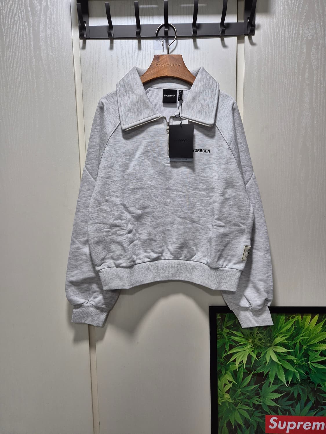 (세일)(새상품)하이드로겐 집업 맨투맨 그레이 상품이미지1