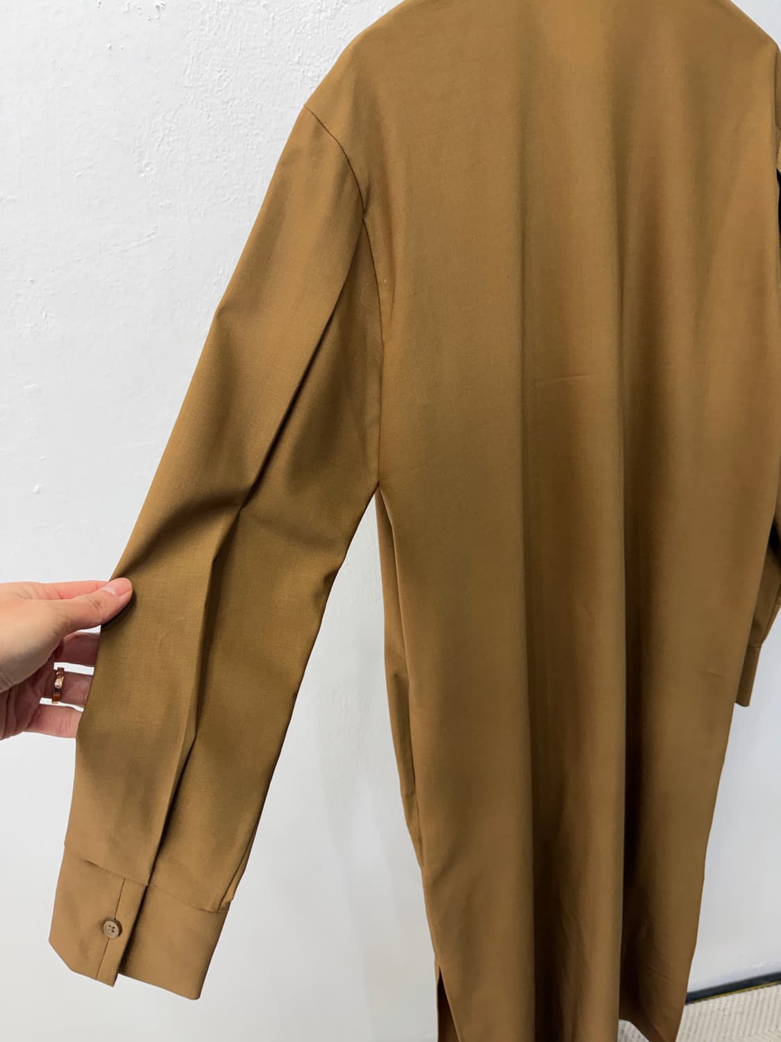 정품) COS 코스 카키색 헨리넥 셔츠 원피스 36 상품이미지6