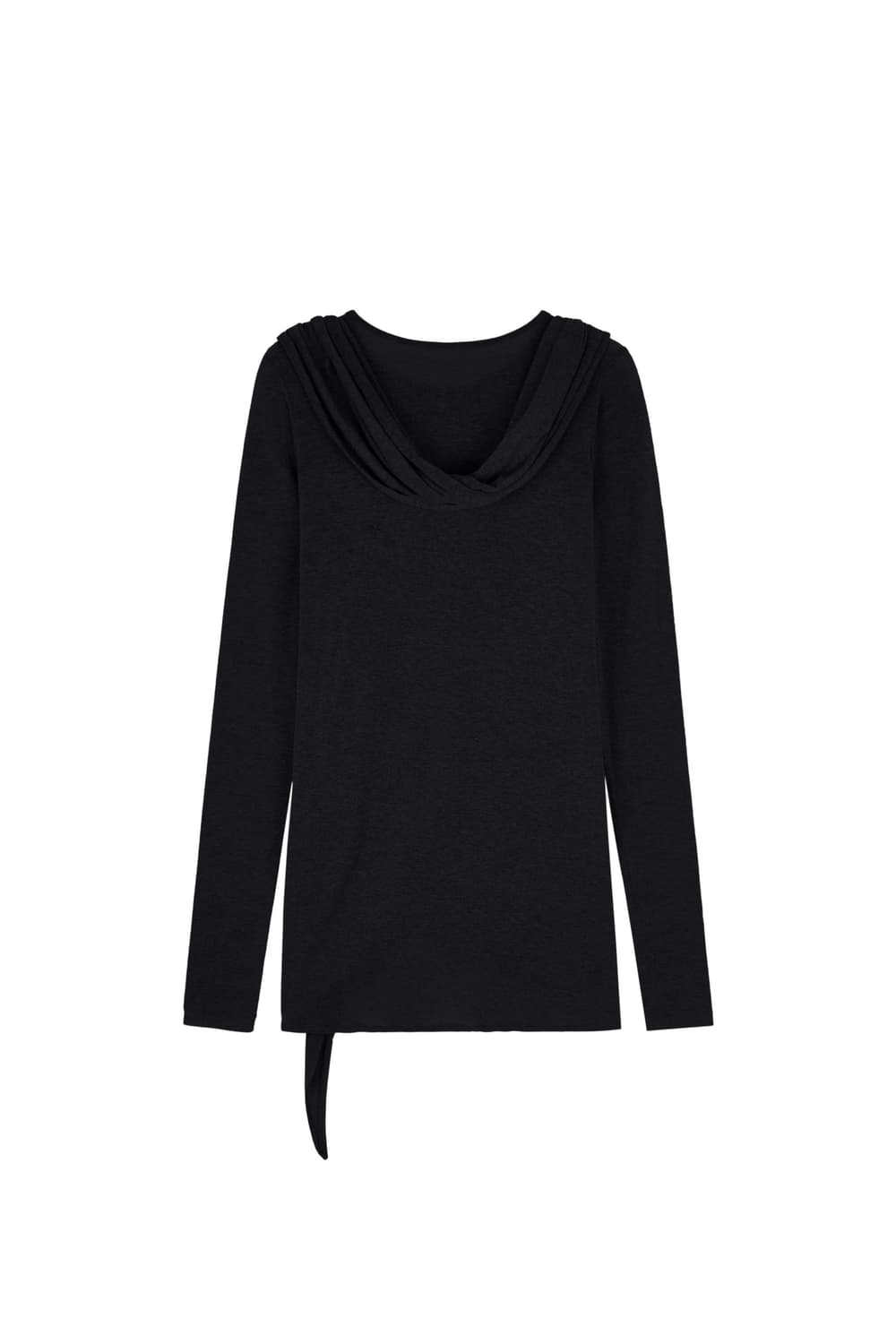 REPOS WRAP JERSEY T-SHIRTS (BLACK) 상품이미지2